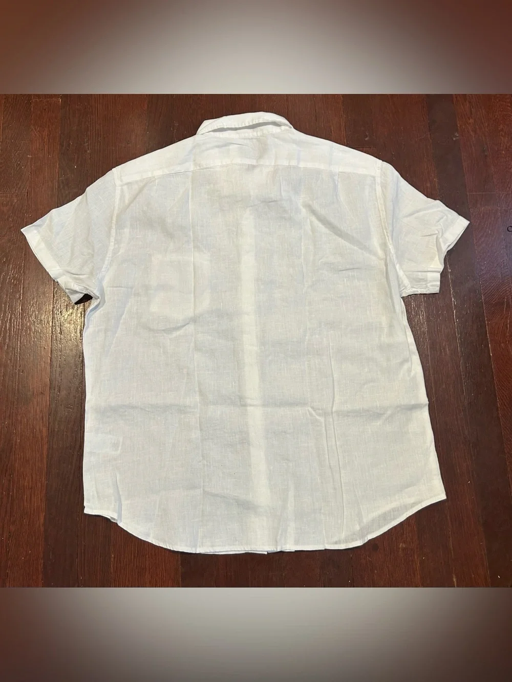 J. Crew White Linen Short-Sleeve Button-Down Shirt